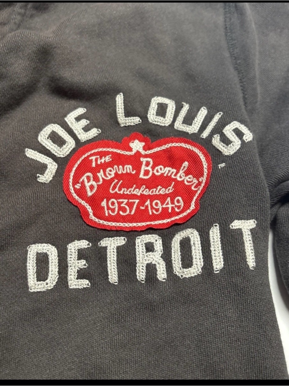 Roots of Fight Joe Louis Detroit Bomber Jacket - Black - Picture 4 of 5